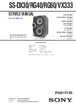 Preview for 60 page of Sony SS-RG60 Service Manual