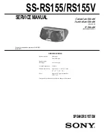 Sony SS-RS155 Service Manual preview