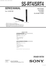 Sony SS-RT4 Service Manual preview