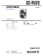 Sony SS-RV20 Service Manual preview