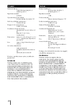 Предварительный просмотр 22 страницы Sony SS-SPG01 Operating Instructions Manual