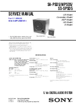 Sony SS-SPSD5 Service Manual preview