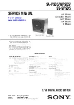 Предварительный просмотр 1 страницы Sony SS-SPSD5 Service Manual