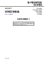 Предварительный просмотр 39 страницы Sony SS-SPSD5 Service Manual