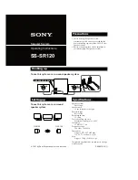 Sony SS-SR120 Operating Instructions preview