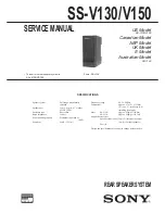 Sony SS-V130 Service Manual предпросмотр