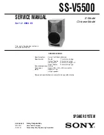 Sony SS-V5500 Service Manual предпросмотр