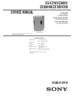 Предварительный просмотр 1 страницы Sony SS-VZ10 Service Manual