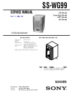 Preview for 1 page of Sony SS-WG99 Service Manual