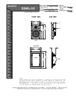 Предварительный просмотр 1 страницы Sony SS-WL30 Dimensions