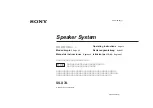 Sony SS-X7A Operating Instructions Manual preview