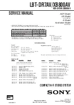 Sony SS-XB800AV Service Manual preview