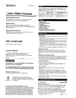 Предварительный просмотр 1 страницы Sony SSC-C108P Operating Instructions