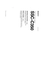 Предварительный просмотр 1 страницы Sony SSC-C350 Operating Instructions Manual