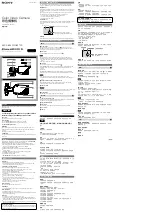 Sony SSC-CB565R Operating Instructions preview