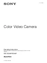 Sony SSC-SD26P Operating Instructions Manual preview