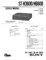 Preview for 1 page of Sony ST-H3600 Service Manual