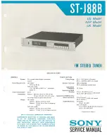 Preview for 1 page of Sony ST-J88B Service Manual