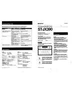 Sony ST-JX390 Operating Instructions preview