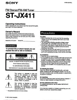 Sony ST-JX411 Operating Instructions preview