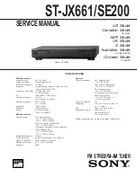 Preview for 1 page of Sony ST-JX661 Service Manual