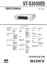 Preview for 1 page of Sony ST-S3000ES Service Manual