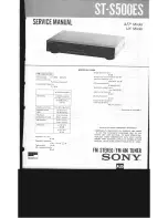 Sony ST-S500ES Service Manual preview