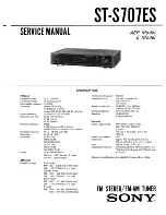 Preview for 1 page of Sony ST-S707ES Service Manual