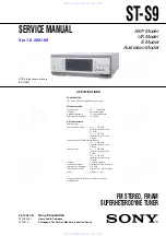 Preview for 1 page of Sony ST-S9 Service Manual