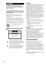 Предварительный просмотр 2 страницы Sony ST-SE370 - Tuner Operating Instructions Manual