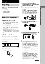 Предварительный просмотр 5 страницы Sony ST-SE370 - Tuner Operating Instructions Manual