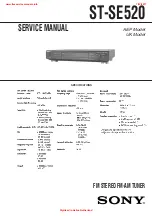 Preview for 1 page of Sony ST-SE520 Service Manual