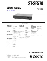 Sony ST-SE570 Service Manual предпросмотр