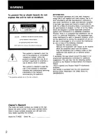 Preview for 2 page of Sony STEREO CASSETTE DECK TC-K620 Operating Instructions Manual