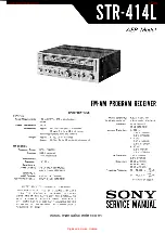 Предварительный просмотр 1 страницы Sony STR-414L Service Manual