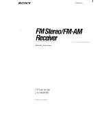 Предварительный просмотр 1 страницы Sony STR-AV1070X - Fm Stereo / Fm-am Receiver Operating Instructions Manual