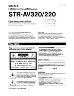 Preview for 1 page of Sony STR-AV320 Operating Instructions Manual