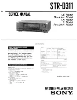 Sony STR-D311 Service Manual preview