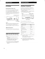 Предварительный просмотр 8 страницы Sony STR-D350Z - Fm-am Receiver Operating Instructions Manual