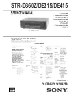 Preview for 1 page of Sony STR-D360Z Service Manual