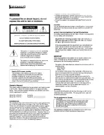 Preview for 2 page of Sony STR-D511 Operating Instructions Manual