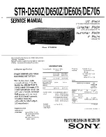 Sony STR-D550Z Service Manual preview