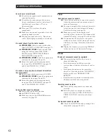 Preview for 62 page of Sony STR-D760Z Operating Instructions Manual