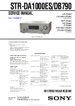 Sony STR-DA1000ES Service Manual preview