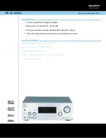 Sony STR-DA1000ES Specification Sheet preview