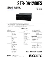 Preview for 1 page of Sony STR-DA1200ES Service Manual