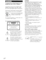 Preview for 2 page of Sony STR-DA1ES - Fm Stereo/fm-am Receiver Operating Instructions Manual