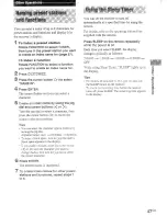 Preview for 47 page of Sony STR-DA1ES - Fm Stereo/fm-am Receiver Operating Instructions Manual