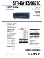 Sony STR-DA1ES - Fm Stereo/fm-am Receiver Service Manual предпросмотр