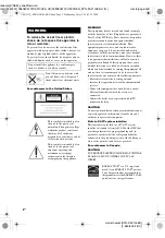 Preview for 2 page of Sony STR-DA2100ES Operating Instructions for STRDA2100ES Operating Instructions Manual